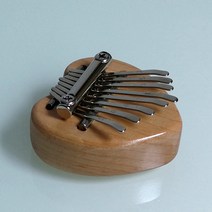 칼림바 8음 휴대용 미니 샤빌리 나무 mini양손 거문고 크리스탈 작은사이즈 악기, T07-8음 하트형 단풍 타입
