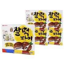 국내산 찹쌀로 더 쫀득하게 달콤한 롯데 명가 찰떡파이 350g 6Box, 6개
