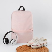 간단하고 심플한 백팩 무지 사각형가방 학생가방, 본품, 그레이