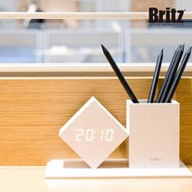 브리츠 Britz BZ-EW547 콜튼 펜꽂이 LED 탁상시계 (화이트)