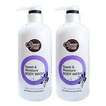 샤워메이트 스위트앤모이스처 라벤더향 바디워시 750ml 2개