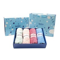 잔디로 두툼한 벨벳 양면 매직 행주 4P+쇼핑백 29x29 cm, 29x29cm
