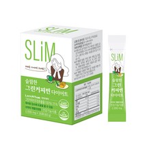 락토테미 슬림한그린커피빈 체지방감소 식약처인정 건강기능식품 다이어트커피 30포, 2개