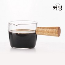 커피 에스프레소샷잔 샷글라스 내열 유리 우드 손잡이 더블 퓨어 글라스 베이직샷잔, 01.퓨어 글라스 베이직샷잔 100ml, 1개