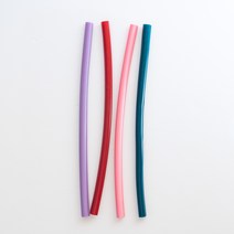 세척솔이 필요없는 개방형 실리콘 빨대, 28cm, 애쉬퍼플, 1개