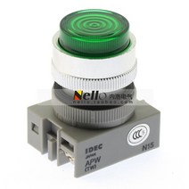 [SA]Izumi IDEC TW 시리즈 22mm 라운드 플랫 헤드 APW122 R G BK Y 표시기 LED AC / DC24V -- 10, 06 YELLOW
