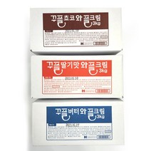 꾸플와플크림 3kg, 꾸플딸기와플크림, 1개