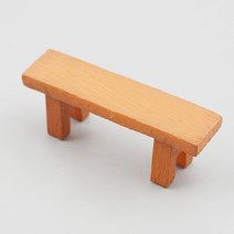 2개 세트 미니어처 통나무 의자 모형 벤치 베이지 4.8cm 디오라마 재료 테라리움 피규어 미니어쳐