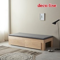 데코라인 코넬 디어 투서랍 패브릭 원목 소파베드 DDR073, 네추럴