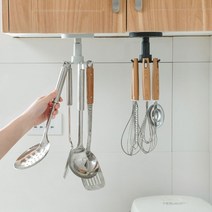 살림일기 1+1 주방 회전형 조리도구걸이, 회전형거치대 - 그레이  - 2개