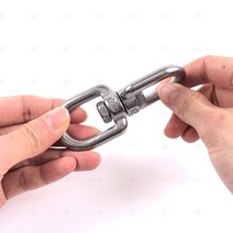 더블 스위블 8자 스텐 슈벨 요리도리 닻 각종 로프 강아지 목줄 리드줄 체인 쇠사슬 줄꼬임방지 회전 스냅후크 철물 자재 도래 swivel 양구 도르래 줄걸이(M12 1P)
