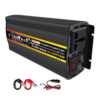 순수정현파인버터 차량용 태양광 인버터 시거잭 3000W 순수 사인파 전원 인버터 DC 12V 60V ~ AC 110V 22, 04 12V to 110V