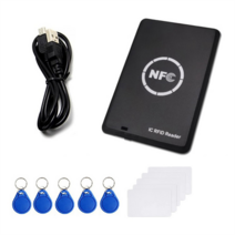 RFID 복사기 Keyfob NFC 스마트 카드 리더기 라이터 13.56Mhz 암호화된 프로그래머 USB UID EM4305 태그 복사, [01] Black