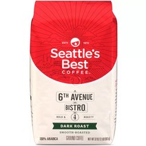 Seattles Best 시애틀 베스트 다크 로스트 레벨 4 원두 가루 분쇄 커피 907g