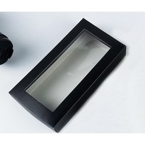 수납 박스6pcs DIY 종이 선물 상자 창 머핀 케이크 포장 쿠키 홈 메이드 디스플레이 크리스마스 웨딩 파티, 02 Black_01 21x11x3.5cm