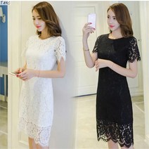 TANC여성 여름원피스 레이스 미디 원피스 데이트룩