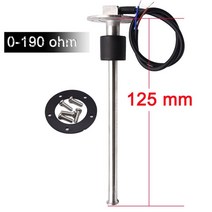 유면계 유량계 100mm ~ 1000mm 수위 센서 0 ~ 190 240 ~ 33 옴 해양 보트 요트 자동차 오일 액체 탱크 연료, 02 125mm 0-190ohm