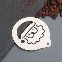 커피 스텐실 라떼아트 베이커리 스텐실도안 아크릴도안 스테인레스 101284, 만화 산타 클로스 304 자료