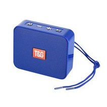 원래 브랜드 TG166 스피커 휴대용 블루투스 무선 사운드 바 야외 HIFI 서브 우퍼 지원 카드 FM 라디오 Aux, Sky blue