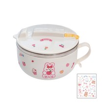 NICEFurniture Soup Bowls with Handle Soup Crocks Instant Noodle Bowl with Lid Oven Safe Stainless St, 2