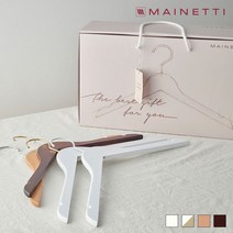 메이네티 원목 옷걸이 기프트세트 (옷걸이 10P+기프트카드+박스 SET) 43cm/4color, 43cm, Natural