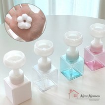 하우홈즈 플라워 디스펜서 꽃거품 리필공병 꽃모양 핸드워시 버블 거품 손세정제 리필통, 투명핑크