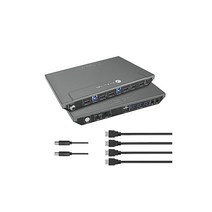 AV 액세스 KVM 스위치 듀얼 모니터- 모든 HDMI 케이블 포함 4K@60Hz 2K@144Hz USB 30 2모니터-2대 와이드스크린 모니터 키보드 마우스 전환기 단추 핫키, 상세페이지 참조