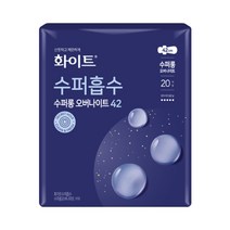 [BH] 화이트 수퍼흡수 오버나이트 수퍼롱 생리대 날개형, 70개