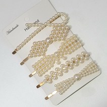 [다이나몰] 진주 옆머리 포인트 클립 머리핀5종세트