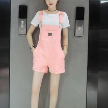SAMARA 멜빵 반바지 여성 루즈핏PF