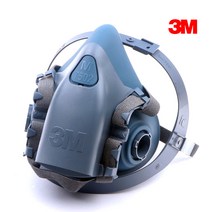 한국쓰리엠 3M7502 실리콘 반면형 고급 방진마스크 방독마스크 면체 마스크 방독면 방진 방독 2097 2091 필터용 페인트 제조 화학 산업 현장 용접 도장 주조 실리콘마스크