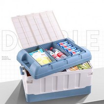 다세코 접이식 폴딩박스 뚜껑형 트렁크정리함 캠핑용 수납박스 공간정리 리빙박스, 45L-노랑_선택안함