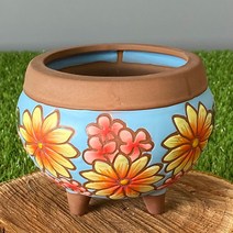 다육맘 수제화분 꽃담분6, 연블루