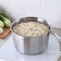 국산 스텐 이유식냄비 용량표시 2.5L 간편 이유식조리 밀크팬