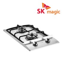 [할인쿠폰지급중] SK매직 2구/3구/4구(285x485/560x430-440/560x480/728x495mm) 가스 레인지 쿡탑 렌지 모음 GRAB221K 외, 배송/설치, LPG_2구_실버(전지식), GRAB221K(265x485)