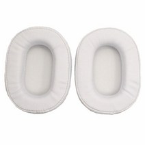2 개 ATH-MSR7 M50X M20 M40 M40X 이어폰 슬리브 귀 커버 홀스터 스폰지 EarPads 가죽 귀마개 교체 액세서리, [01] White