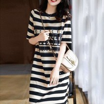 리더스타 여성원피스 루즈핏 반팔티 롱티셔츠 미디원피스
