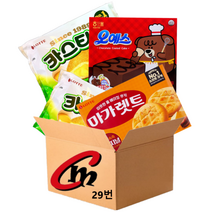 cm전용 박스 29번 대용량 파이 3종 모음 (롯데카스타드 2개+오예스 1개+마가렛트 1개) 합4개, 1세트
