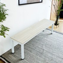 프라이드리빙 다용도 긴벤치의자_1200/장의자/식탁의자, 화이트 다리