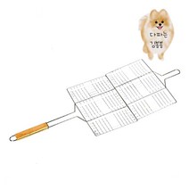 손잡이달린 집게 그릴망 캠핑용 바베큐 손잡이석쇠 철제 미니석쇠 실석쇠 석쇠불판 구리석쇠 석쇠그릴망 생선구