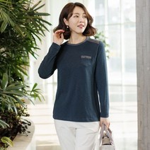조이마담 T51223 미니포켓 배색 티셔츠
