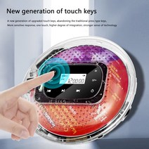 CD플레이어투명 클래식 휴대용 cd플레이어 CD 워크맨 충전식 디지털 디스플레이 플레이어 지지대 TF 카드 5 EQ 사운드 이펙트 1000mAh 배터리
