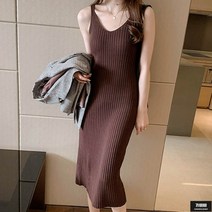 가바바 여성 골지 롱원피스 어느 옷이든 찰떡궁합 뒷트임 트렌디한 원피스 G58217