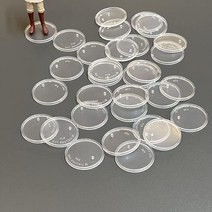 FIGURESLAB 30피스 37.5mm 너비 라운드 클리어 액션 피규어 디스플레이 스탠드 9.5cm(3.75인치) 모던 스타워즈 / 모던 도복 조 / 마블 레전드 피규어 장난감에