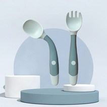 스테인리스 스틸 소재 식사 접시 떨어짐 방지 이동식 플라스틱 그릇 분할 테이블 접시, 07 Fork spoon blue
