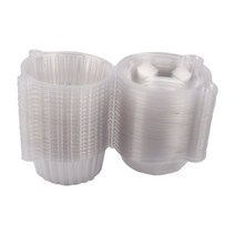 100/200Pcs 플라스틱 컵케익 머핀 단일 컵 케이크 홀더 상자 포드 돔 케이스, 100개