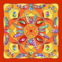 마우리치오 비니 오지오세 피우메 스카프, one size, 블루