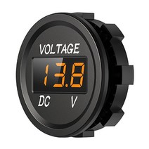 DC 5-48V 디지털 패널 전압계 LED 디스플레이 측정기 자동차 차량용 용량 바이크 오토바이 터치 스위치와, 02 Orange