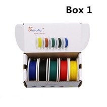 실리콘 전선 와이어 케이블 내열 DIY 와이어 PVC 구리, box1 _40m | 22 AWG