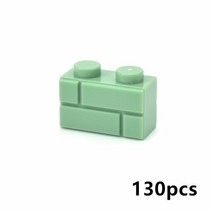 롱브릭타일 접착식파벽돌 파벽돌 DIY 빌딩 블록 벽 그림 벽돌 1x2 1x3 1x4 L 도트 교육 크리 에이 티브 건, 19 Green 1X2 130pcs